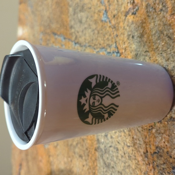 Starbucks Other - Starbucks 2011 Termo Ceramic Travel Tumbler Coffee Mug With Lid 12 oz To Go Cup